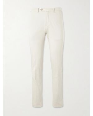 Kiton Straight-Leg Stretch-Cotton Trousers - Natur