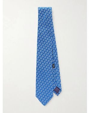 Charvet 8.5Cm Silk-Jacquard Tie - Blue