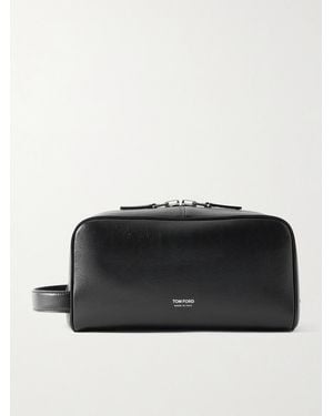 Tom Ford Leather Wash Bag - Black