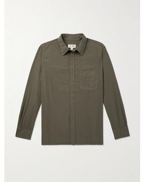 Nili Lotan Finn Cotton Oxford Shirt - Green