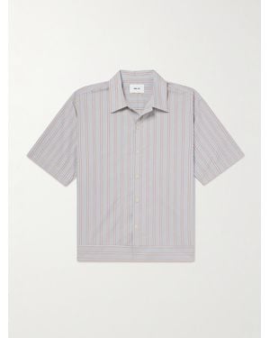 NN07 Reed 5322 Striped Supima Cotton-Poplin Shirt - Grey