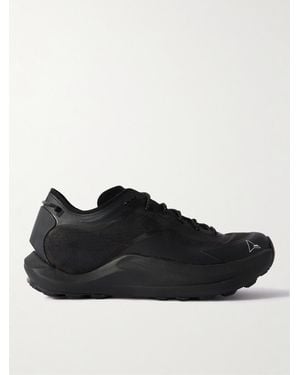 ROA Sella Leather And Mesh Trainers - Black