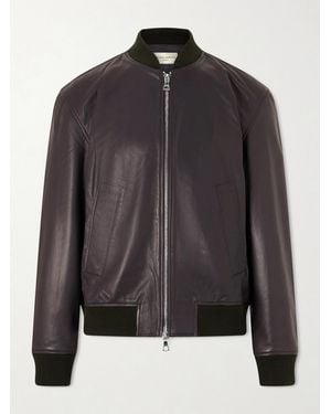 Officine Generale Maony Leather Jacket - Black