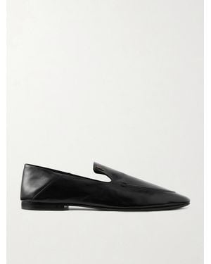 Saint Laurent Alain Leather Loafers - Black