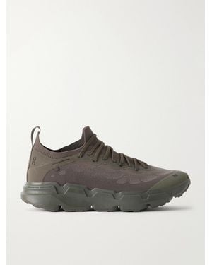 On Shoes Paf Cloudsoma Rubber-Trimmed Stretch-Knit Sneakers - Brown