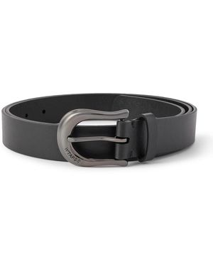 WTAPS 3Cm Hoof Recycled-Leather Belt - Black