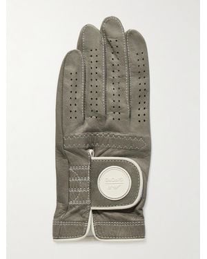MR P. G/fore Golf Logo-appliquéd Leather Left Hand Glove - Green