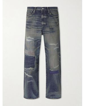 Neighborhood Savage Distressed Wide-leg Jeans - Blue