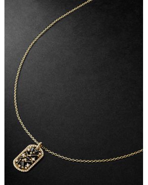 Suzanne Kalan 18-Karat, Sapphire And Diamond Pendant Necklace - Black