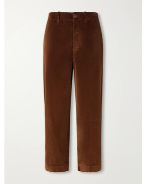 Casey Casey Albello Straight-Leg Cotton-Corduroy Trousers - Brown
