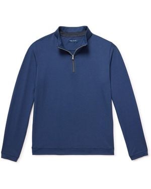 Peter Millar Albatross Piqué Half-Zip Sweater - Blue