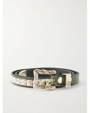 Enfants Riches Deprimes Classique 2cm Studded Leather Belt - Green