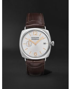 Panerai Radiomir Quaranta 40mm Stainless Steel and Alligator Watch - Schwarz