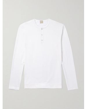 Massimo Alba Manchester Cotton-jersey Henley T-shirt - White