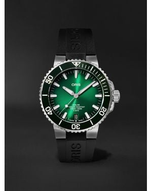 Oris Aquis Automatic 43.5Mm Stainless Steel And Rubber Watch, Ref. No. 01 400 7763 4157-07 4 24 74Eb - Black