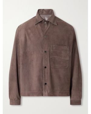 STÒFFA Wave Suede Jacket - Brown