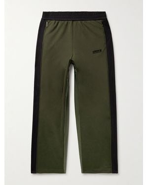 Moncler Genius Adidas Originals Straight-Leg Striped Tech-Jersey And Shell Sweatpants - Green