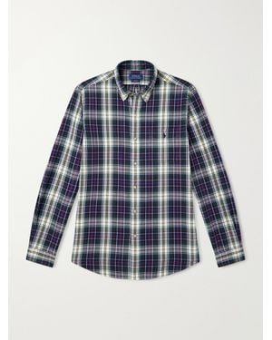 Polo Ralph Lauren Logo-embroidered Checked Cotton Shirt - Blue