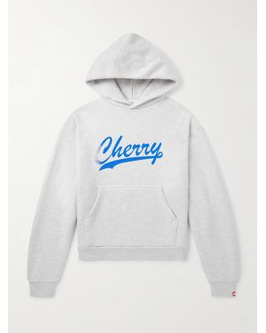 CHERRY LA Logo-print Cotton-blend Jersey Hoodie - White