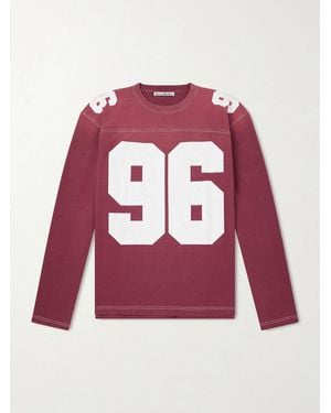 Acne Studios Exfold Printed Cotton-Jersey T-Shirt - Pink