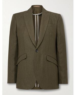 Favourbrook Slim-Fit Linen Suit Jacket - Green