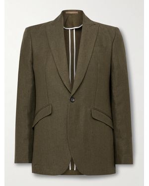 Favourbrook Slim-Fit Linen Suit Jacket - Green