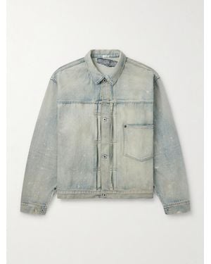 A.PRESSE 1St Type Distressed Denim Jacket - Blue
