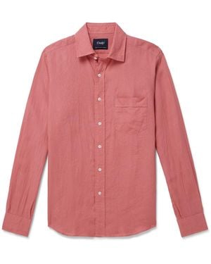 Drake's Linen Shirt - Pink