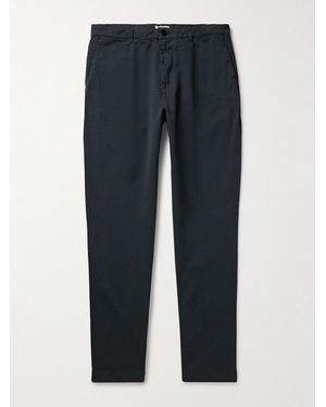 Hartford Tommy Straight-Leg Cotton-Twill Trousers - Blue