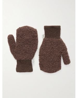 A Kind Of Guise Matad Virgin Wool-blend Bouclé Mittens - Brown