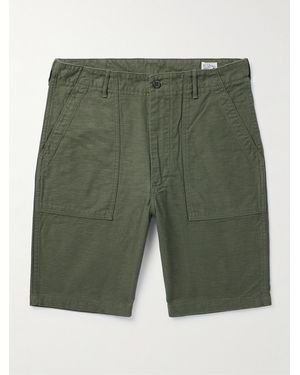 Orslow Slim-Fit Straight-Leg Cotton Cargo Shorts - Green