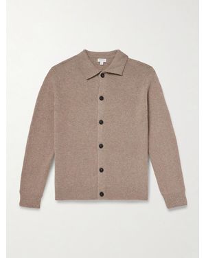 Sunspel Wool Cardigan - Natural