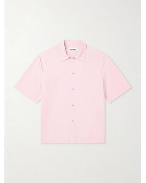 Jil Sander Spread-Collar Poplin Shirt - Pink