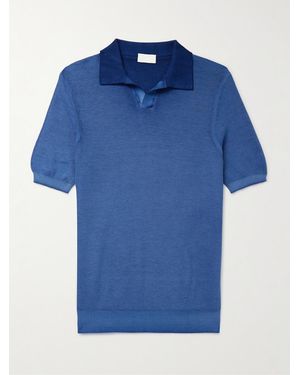 Altea Slim-Fit Cotton-Piqué Polo Shirt - Blue
