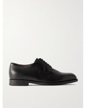 ZEGNA New Classic Flex Full-Grain Leather Derby Shoes - Black