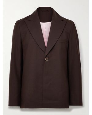 Séfr Seydou Twill Blazer - Brown
