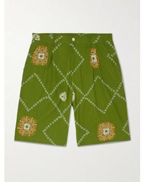 Kardo Shorts A Gamba Dritta - Verde