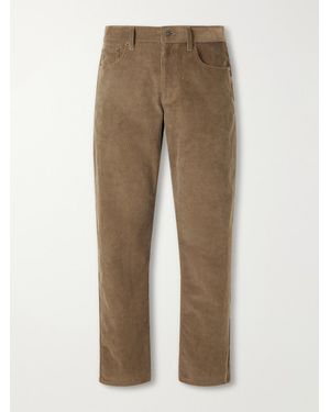 Burberry Danny Straight-Leg Cotton-Corduroy Trousers - Natural