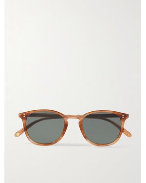 Garrett Leight Kinney Round-Frame Acetate Polarised Sunglasses - Brown