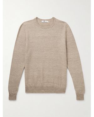 Inis Meáin Linen, Cashmere, Silk And Cotton-Blend Jumper - White
