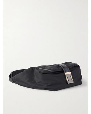 Christian Louboutin Nox Leather-Trimmed Nylon Belt Bag - Black