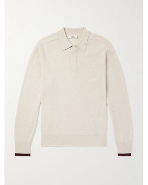 Altea Wool And Cashmere-blend Polo Shirt - Natural