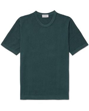 John Smedley Forrest Textured Sea Island Cotton T-Shirt - Green