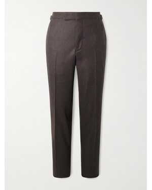 Thom Sweeney Slim-Fit Tapered Wool Trousers - Grey