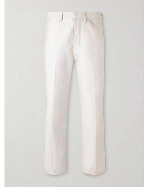 Tom Ford Straight-Leg Cotton-Satin Trousers - White