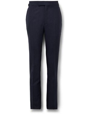 Kingsman Slim-Fit Straight-Leg Puppytooth Wool Suit Pants - Blue