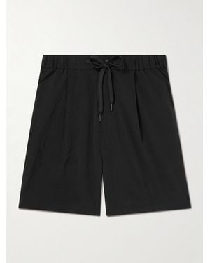 Snow Peak Wide-Leg Shell Drawstring Shorts - Black