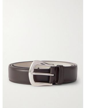 Brunello Cucinelli 3cm Leather Belt - Brown