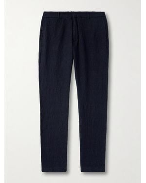 Barena Slim-Fit Straight-Leg Cotton-Blend Suit Trousers - Blue