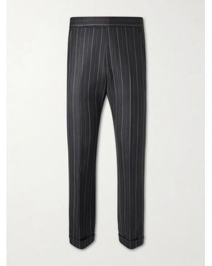 Tom Ford Straight-Leg Pinstriped Wool-Twill Suit Trousers - Grey